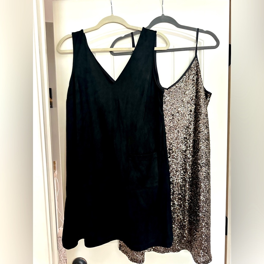 Two dresses - worn once. Sz. L